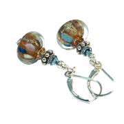 earrings with cremation ash by Michele Leverback Silver